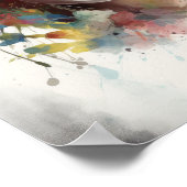 Frau mit Blume Head Art Print Poster (Ecke)