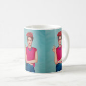 Frau mit Blume im Haar Kaffeetasse (VorderseiteRechts)