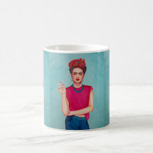 Frau mit Blume im Haar Kaffeetasse