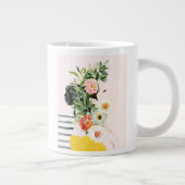 Frau mit Blume Jumbo-Tasse (Rechts)