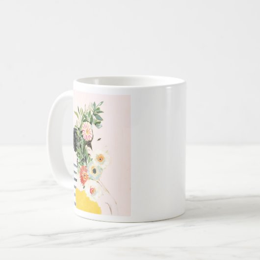 Frau mit Blume Kaffeetasse (Vorderseite Links)