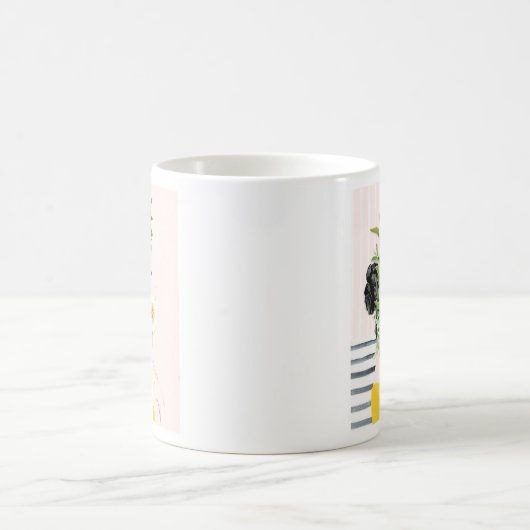 Frau mit Blume Kaffeetasse (Mittel)