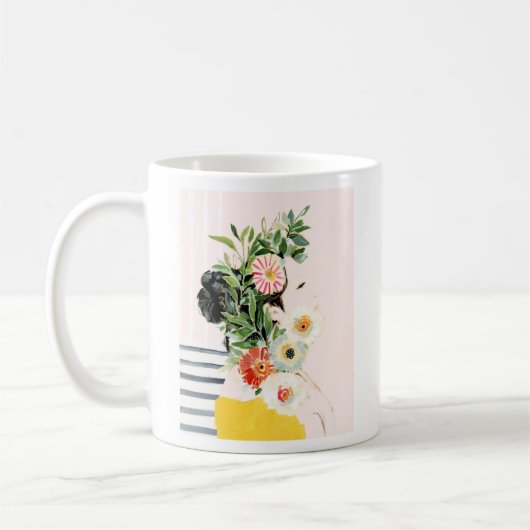 Frau mit Blume Kaffeetasse (Links)