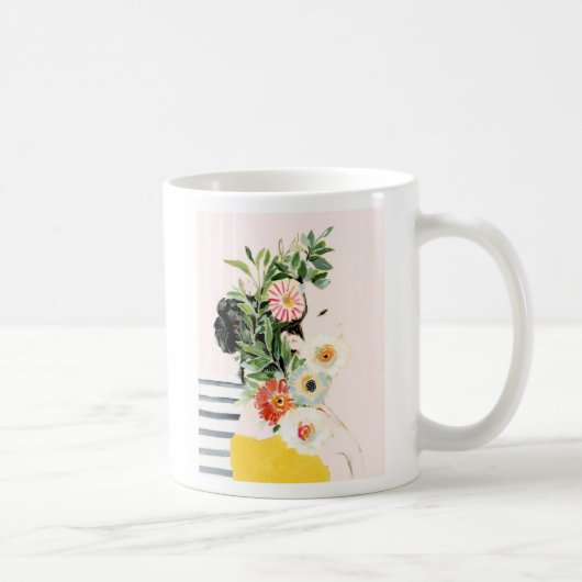 Frau mit Blume Kaffeetasse (Rechts)