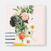 Frau mit Blume Magnet (Vorne)