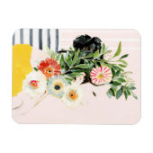 Frau mit Blume Magnet (Horizontal)