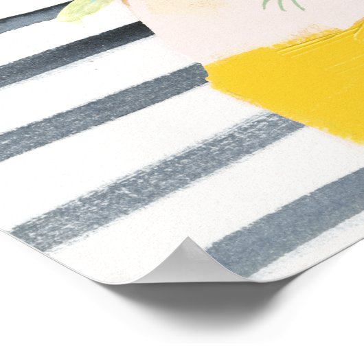 Frau mit Blume Poster (Ecke)