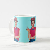 Frau mit Blumenband Kaffeetasse (Vorderseite Links)