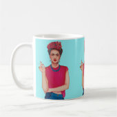 Frau mit Blumenband Kaffeetasse (Links)