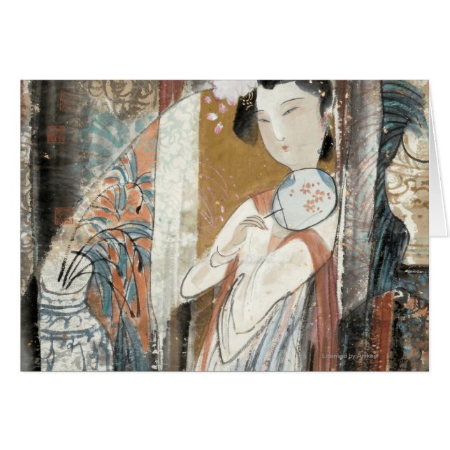 Frau mit Blumenhaarnadel (Vorderseite (Horizontal))