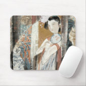 Frau mit Blumenhaarnadel Mousepad (Mit Mouse)