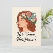 Frau mit Blumenkopfstück, Ermächtigung der Frau Einladung (Stehend Vorderseite)