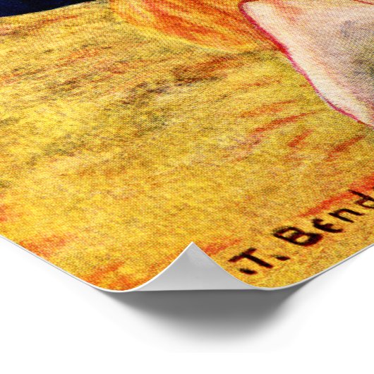 Frau mit Bogen Poster (Ecke)