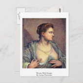 Frau mit Brüsten von Jacopo Tintoretto Postkarte (Vorne/Hinten)