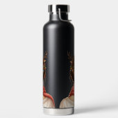 FRAU MIT BUNten WEIHNACHTSLICHTERN IM HAAR Trinkflasche (links)