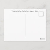 Frau mit Capeline von Pierre Auguste Renoir Postkarte (Rückseite)