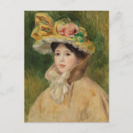 Frau mit Capeline von Pierre Auguste Renoir Postkarte
