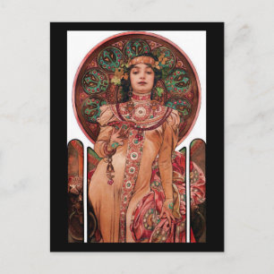 Frau mit Champagnerglas Postkarte