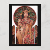 Frau mit Champagnerglas Postkarte (Vorderseite)