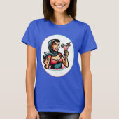 Frau mit Cocktail  T-Shirt (Vorderseite)
