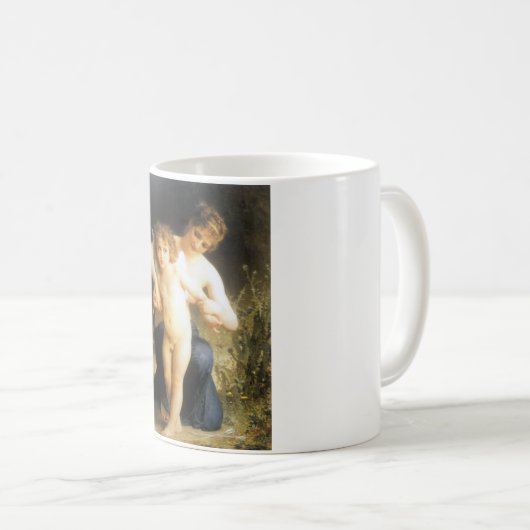 Frau mit Cupid, Bouguereau Kaffeetasse (VorderseiteRechts)