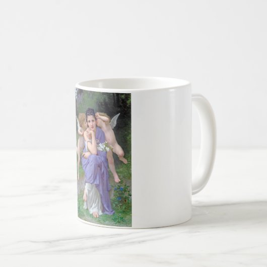 Frau mit Cupid, Bouguereau Kaffeetasse (VorderseiteRechts)