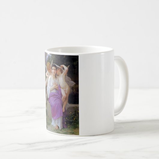 Frau mit Cupid, Bouguereau Kaffeetasse (VorderseiteRechts)
