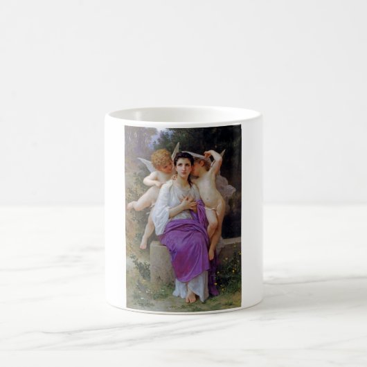 Frau mit Cupid, Bouguereau Kaffeetasse (Mittel)
