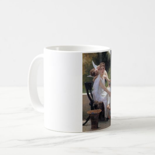 Frau mit Cupid, Bouguereau Kaffeetasse (Vorderseite Links)