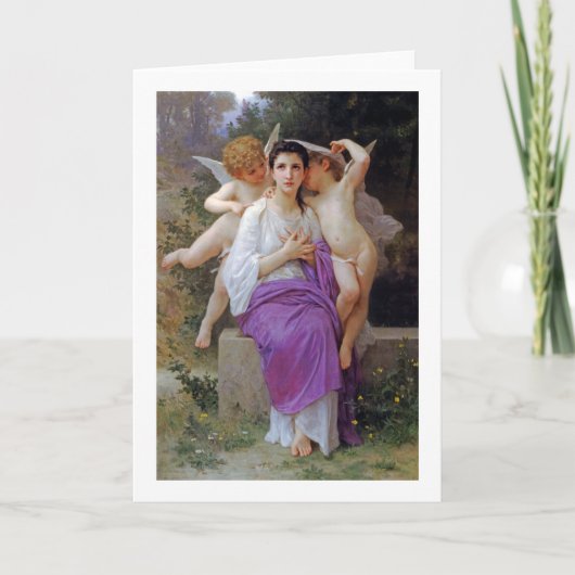 Frau mit Cupid, Bouguereau Karte (Vorderseite)
