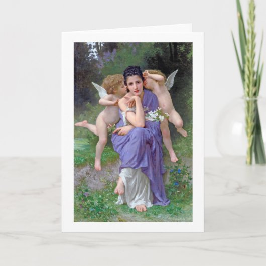 Frau mit Cupid, Bouguereau Karte (Vorderseite)