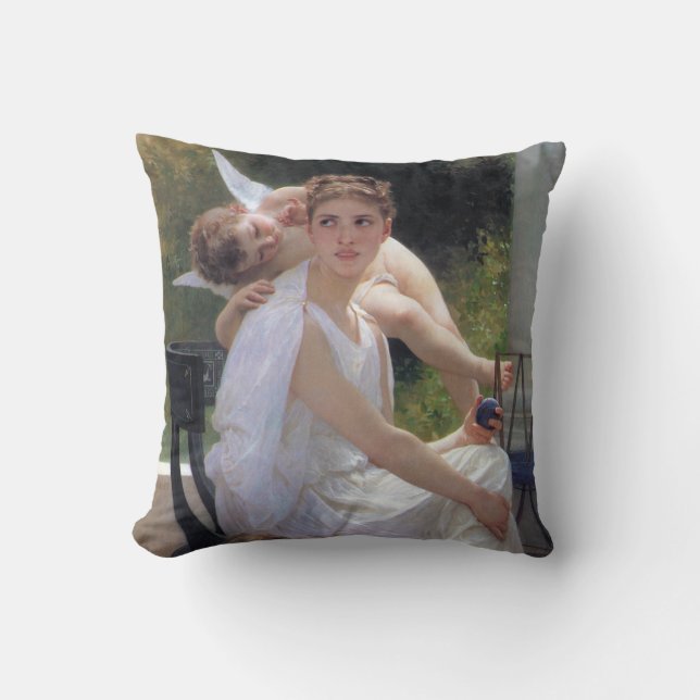 Frau mit Cupid, Bouguereau Kissen (Vorderseite)