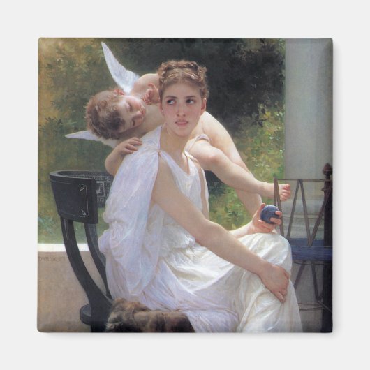Frau mit Cupid, Bouguereau Magnet (Vorne)