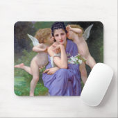 Frau mit Cupid, Bouguereau Mousepad (Mit Mouse)
