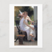 Frau mit Cupid, Bouguereau Postkarte (Vorderseite)