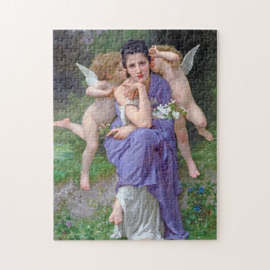 Frau mit Cupid, Bouguereau Puzzle (Vertikal)