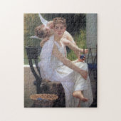 Frau mit Cupid, Bouguereau Puzzle (Vertikal)