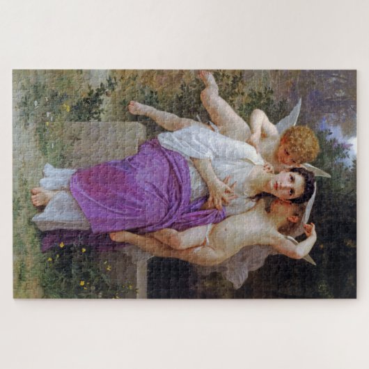 Frau mit Cupid, Bouguereau Puzzle (Horizontal)