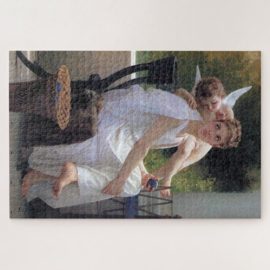 Frau mit Cupid, Bouguereau Puzzle (Horizontal)