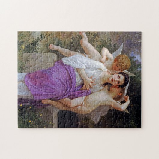 Frau mit Cupid, Bouguereau Puzzle (Horizontal)