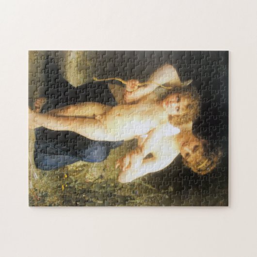 Frau mit Cupid, Bouguereau Puzzle (Horizontal)