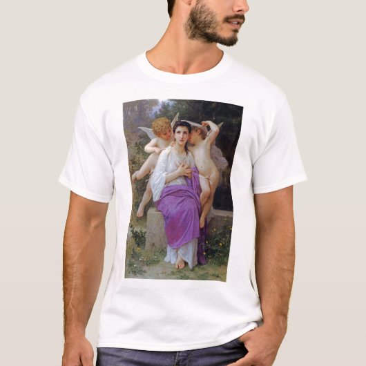Frau mit Cupid, Bouguereau T-Shirt (Vorderseite)