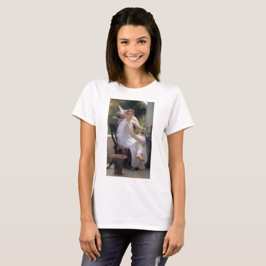 Frau mit Cupid, Bouguereau T-Shirt (Vorne ganz)