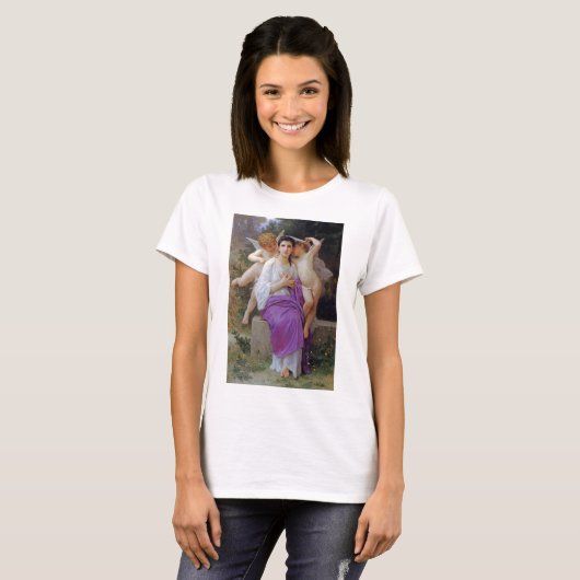 Frau mit Cupid, Bouguereau T-Shirt (Vorne ganz)