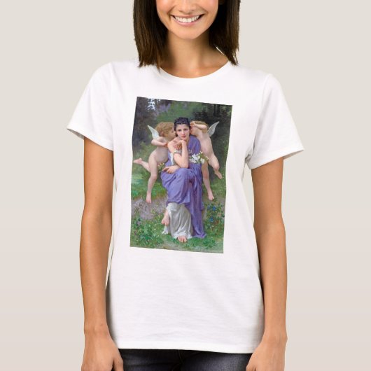 Frau mit Cupid, Bouguereau T-Shirt (Vorderseite)