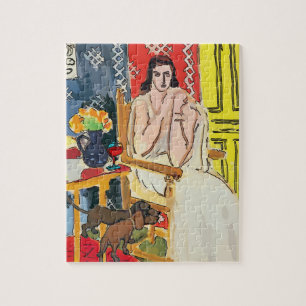 Frau mit Dachshunden, Matisse-Stil Puzzle