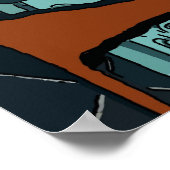 Frau mit Dackel, Kaffee, Wein Poster (Ecke)