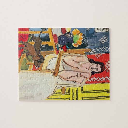Frau mit Dackeln, Matisse Puzzle (Horizontal)