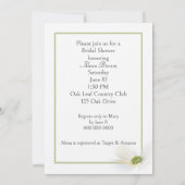 Frau mit Daisy Bouquet Brautparty Einladung (Rückseite)