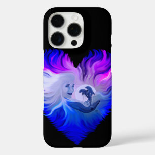 Frau mit Delphinen im Mondschein iPhone 16 Pro Hülle